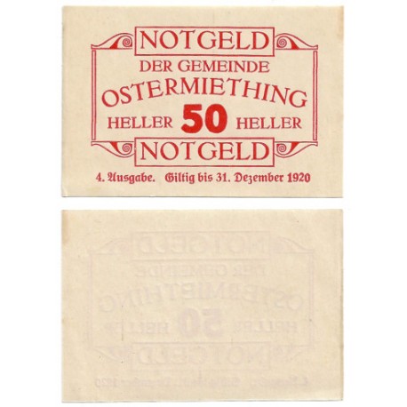 Ostermiething (Alta Austria). 1920. 50 Heller (SC)