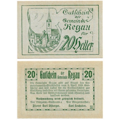 Regau (Alta Austria). 1920. 20 Heller (SC)