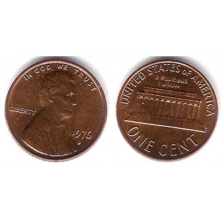 (201) Estados Unidos de América. 1976(D). 1 Cent (EBC+)