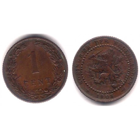 (132.1) Países Bajos. 1905. 1 Cent (MBC-)