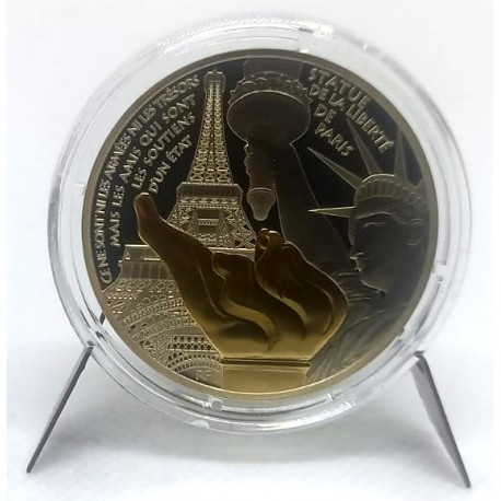 Francia. 2017. 10 Euro (Proof) (Plata) Statue de la Liberté Grenelle