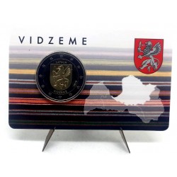 Letonia. 2016. 2 Euro (SC) Vidzeme. Coincard