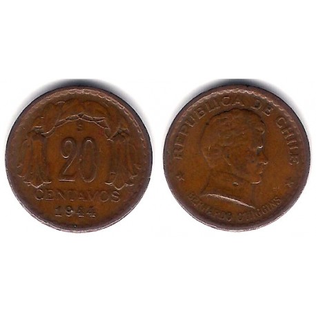 (177) Chile. 1944. 20 Centavos (MBC)