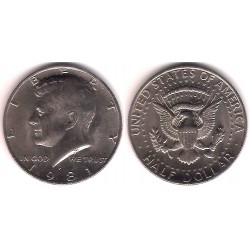 (A202b) Estados Unidos de América. 1981(D). Half Dollar (MBC+)