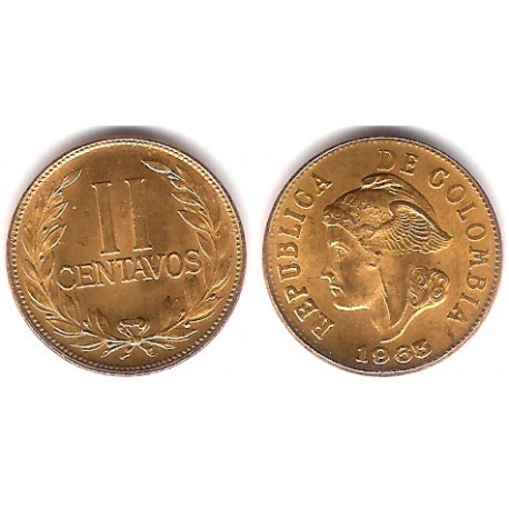 (211) Colombia. 1965. 2 Centavos (EBC)