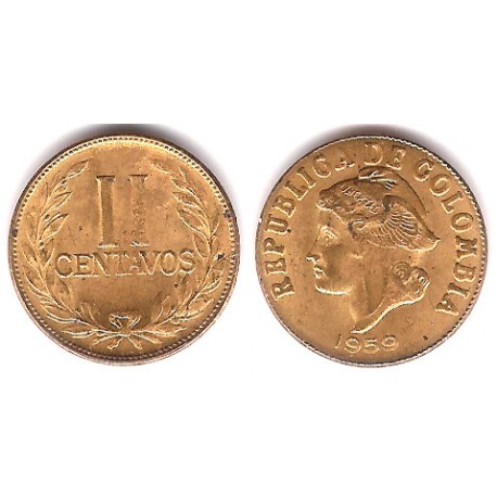 (214) Colombia. 1959. 2 Centavos (EBC)