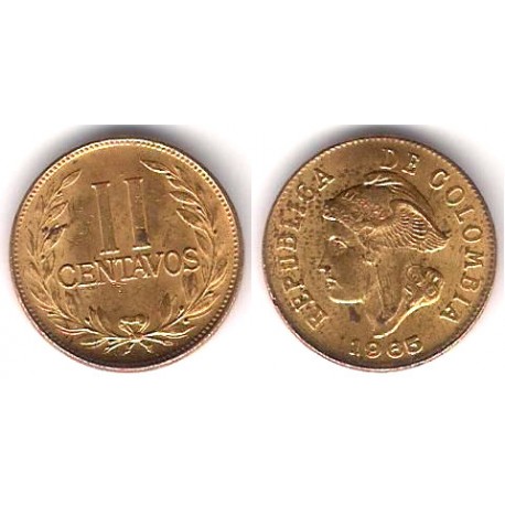 (211) Colombia. 1965. 2 Centavos (MBC)