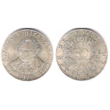 (2937) Austria. 1978. 50 Schilling (SC) (Plata)