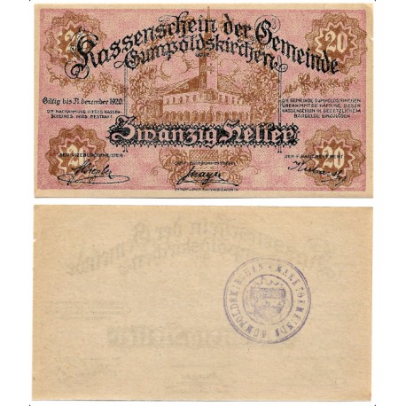 Gumpoldkirschen (Baja Austria). 1920. 20 Heller (SC)