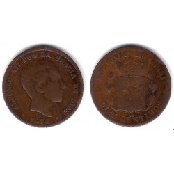 Alfonso XII. 1878. 10 Céntimos (BC) Ceca de Barcelona OM