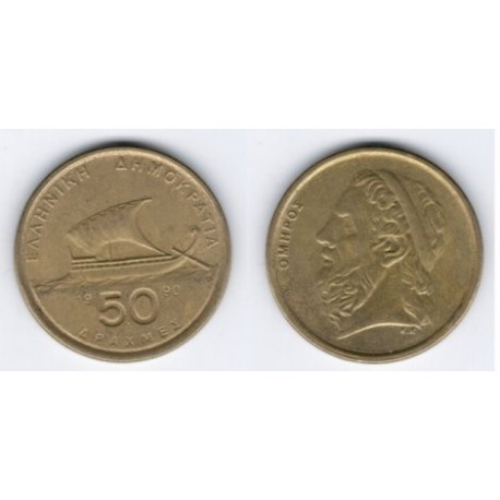 (147) Grecia. 1990. 50 Drachma (MBC)