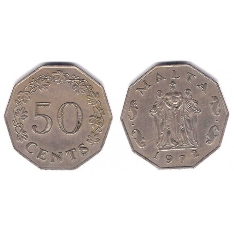 (12) Malta. 1972. 50 Cents (MBC)