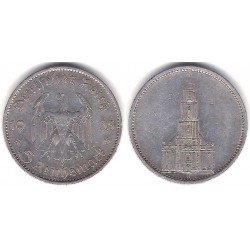 (83) Alemania (III Reich). 1935(A). 5 Mark (MBC) (Plata)