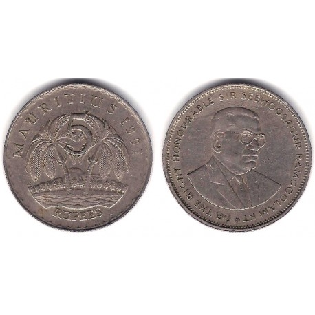 (56) Mauricio. 1991. 5 Rupees (MBC)