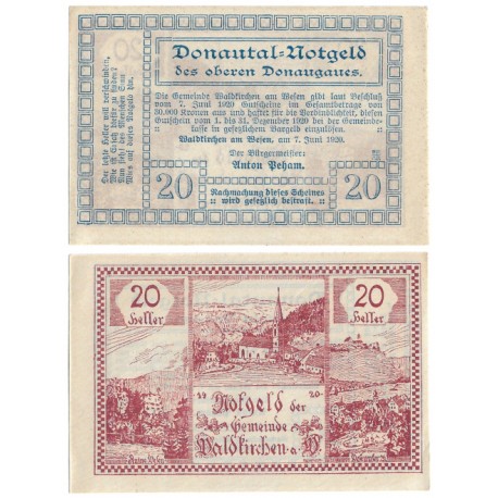 Waldkirschen am Wesen (Alta Austria). 1920. 20 Pfennig (SC)