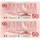 (98c) Canadá. 1988. 50 Dollars + 50 Dollars (MBC) Pareja Correlativa