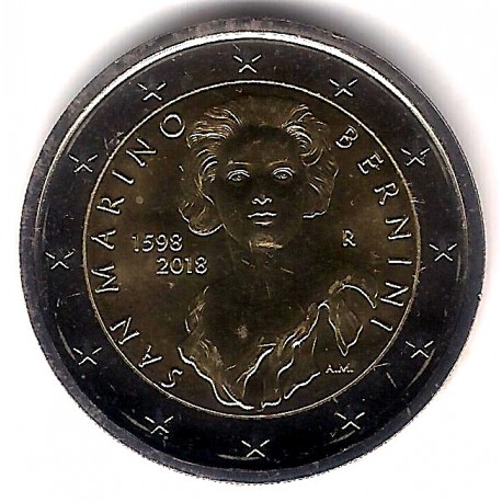 San Marino. 2018. 2 Euro (SC) Bernini. SIN BLISTER