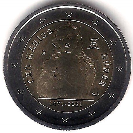 San Marino. 2021. 2 Euro (SC) Dürer. SIN BLISTER