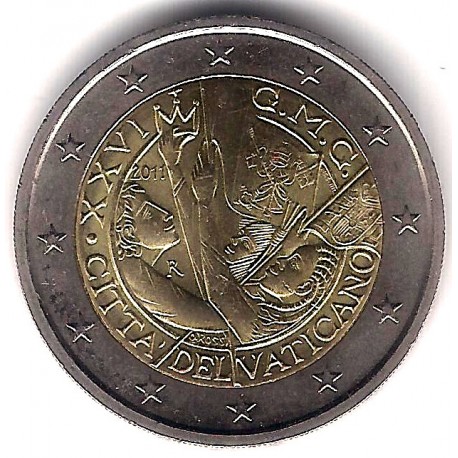 Ciudad del Vaticano. 2011. 2 Euro (SC) Jornada de la Juventud