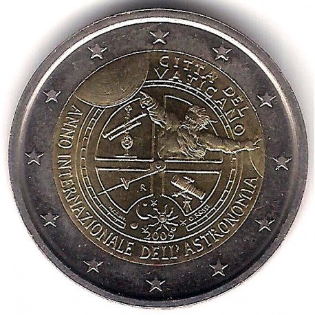 Ciudad del Vaticano. 2009. 2 Euro (SC) Astronomía. SIN BLISTER