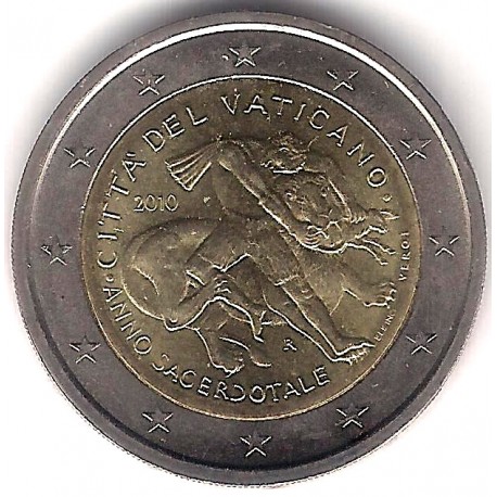 Ciudad del Vaticano. 2010. 2 Euro (SC) Anno Sacerdotale. SIN BLISTER