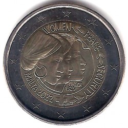 Malta. 2022. 2 Euro (SC) Mujer, Paz y Seguridad. SIN BLISTER