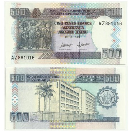 Burundi. 2009. 500 Francs (SC)