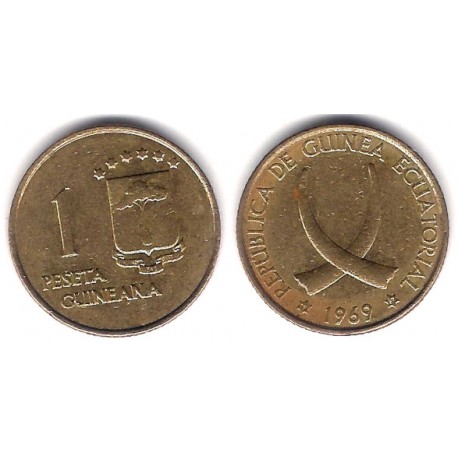 (1) Guinea Ecuatorial. 1969*(19-69). 1 Peseta (MBC+)