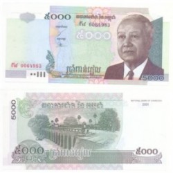 (55) Camboya. 2001. 5000 Riels (SC)