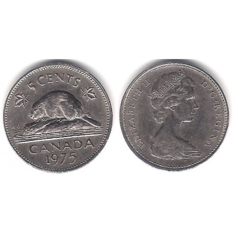 (60.1) Canadá. 1975. 5 Cents (MBC)