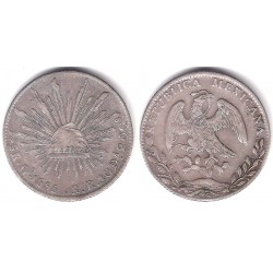 (377.8) República Mexicana. 1885. 8 Reales (MBC+) (Plata) Ceca de Guanajuato RR