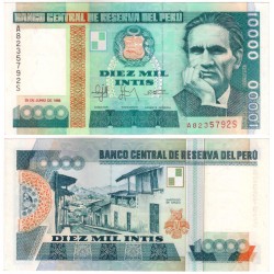 (140) Perú. 1988. 10000 Intis (SC)