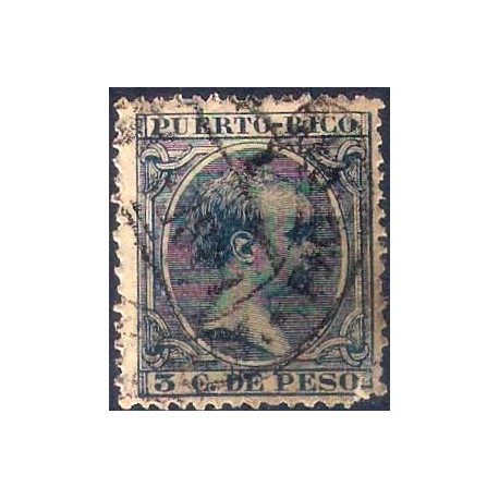 Puerto Rico Colonial. 1890. 3 C. de Peso (Usado)