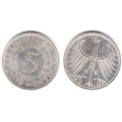 (112.1) Alemania. 1970(F). 5 Mark (EBC) (Plata)