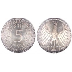 (112.1) Alemania. 1972(G). 5 Mark (SC) (Plata)