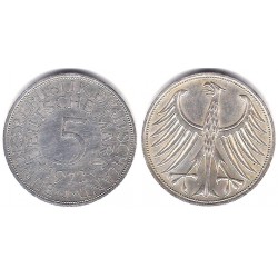 (112.1) Alemania. 1972(J). 5 Mark (MBC+) (Plata)