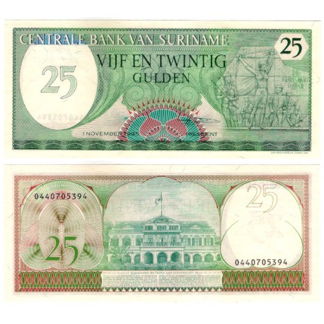 (127b) Surinam. 1985. 25 Gulden (SC)