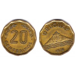 (67) Uruguay. 1976. 20 Centesimos (MBC)