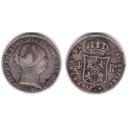 Isabel II. 1853. 4 Reales (BC/BC+) (Plata) Ceca de Madrid