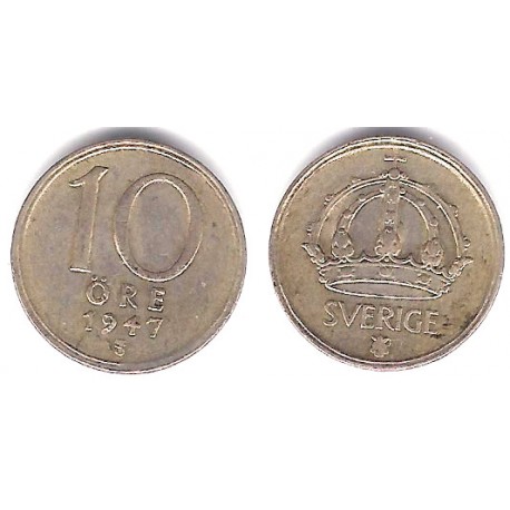 (813) Suecia. 1947. 10 Ore (MBC) (Plata)