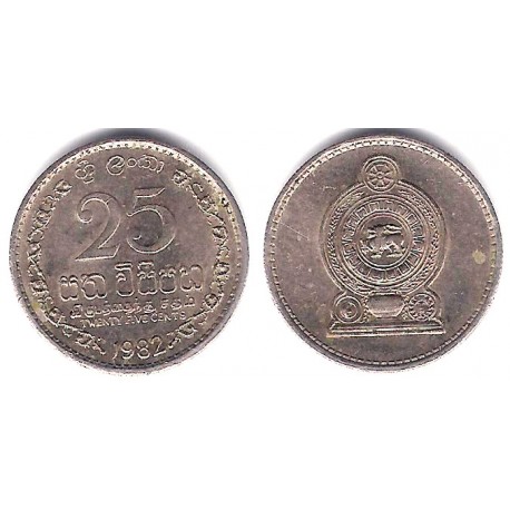 (142.2) Sri Lanka. 1982. 25 Cents (MBC)