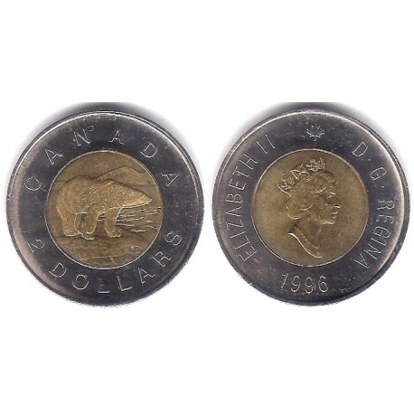 (270) Canadá. 1996. 2 Dollars (EBC)