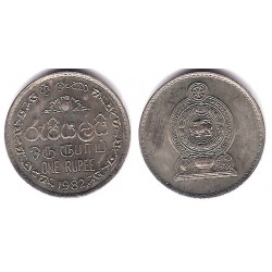 (136.2) Sri Lanka. 1982. 1 Rupee (SC)