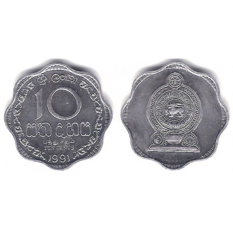 (140a) Sri Lanka. 1991. 10 Cents (SC)