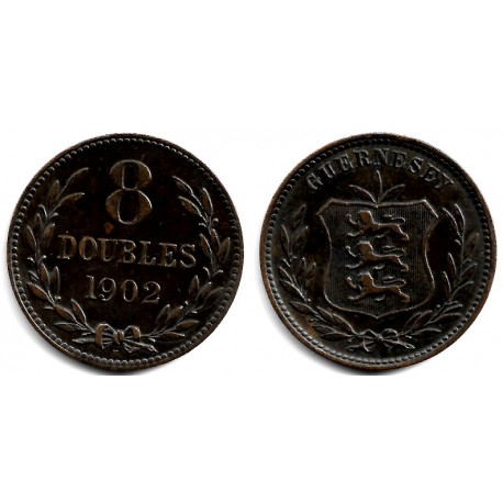 (7) Guernsey. 1902. 8 Doubles (MBC+)