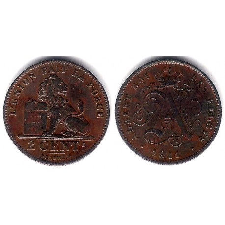 (64) Bélgica. 1911. 2 Cents (MBC-)