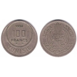 (276) República Tunecina. 1950. 100 Francs (MBC)