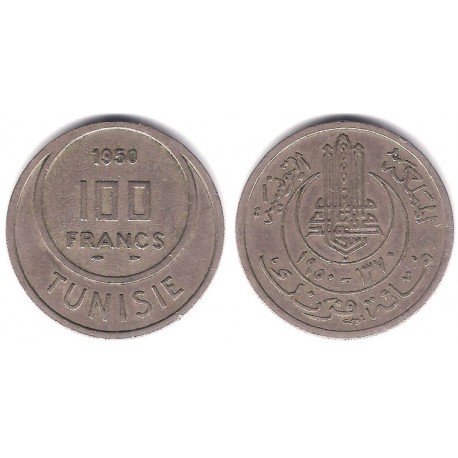 (276) República Tunecina. 1950. 100 Francs (MBC)