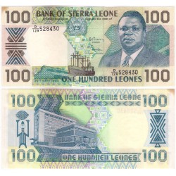 (18c) Sierra Leona. 1990. 100 Leones (SC) Esquina Manchada