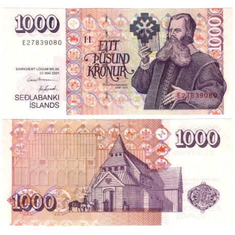 (59) Islandia. 2001. 1000 Kronur (SC)